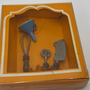Bodo Hennig, set voor keuken, keukenaccessoires, 1:12, miniatuur, poppenhuis.