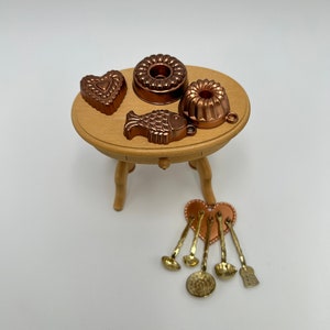 Bodo Hennig, miniatuur, Bodo Hennig keukenaccessoires, bakvormen, 1:12, poppenhuis