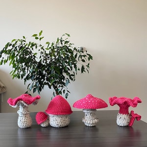 Cute crochet mushroom collection (pdf pattern)
