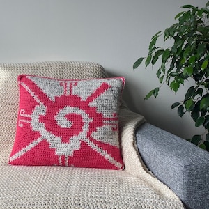 Hunab Ku Crochet Pillow Pattern (Pdf)