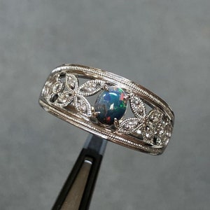 Ethiopian Opal Gemstone Ring 925 Sterling Silver Ring Natural Ethiopian Opal Silver Ring Multi Fire Ethiopian Opal Ring Gift For Her