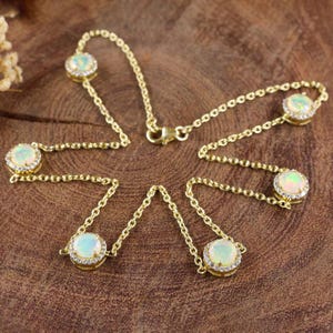 6 Round opal necklace, pendant necklace, necklace for women, fire opal necklace, AAA Ethiopian opal pendant necklace, Natural fire opal