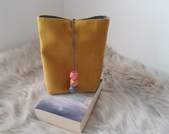 Buchhülle aus Stoff, Buchhülle für Taschenbücher, Buchtasche, Geschenk für Buchliebhaber, Geschenk für Sie, Buch Schutzhülle