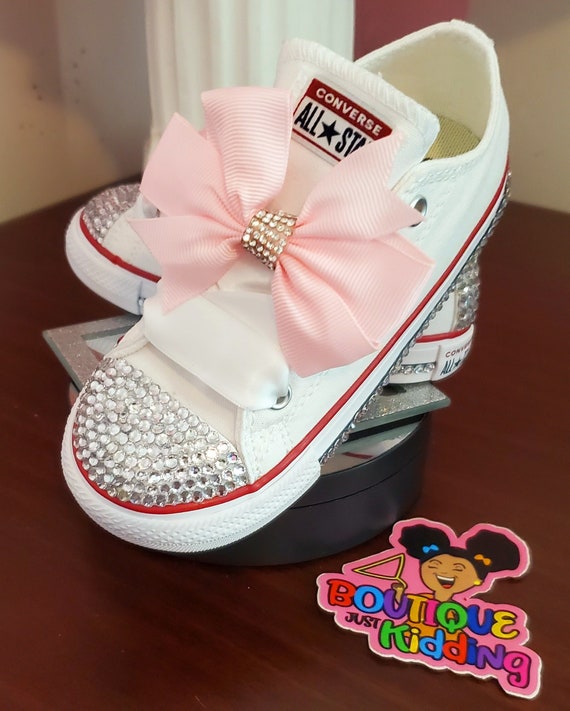 Baby girl converse with rhinestones best sale