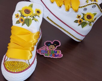 Sunflower baby converse clearance