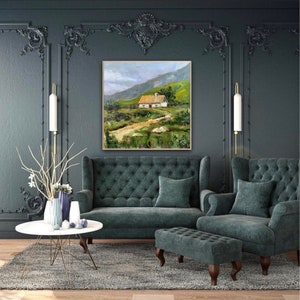 Irish Cottage Painting Ireland Field Original Art Landscape Impasto Oil ...