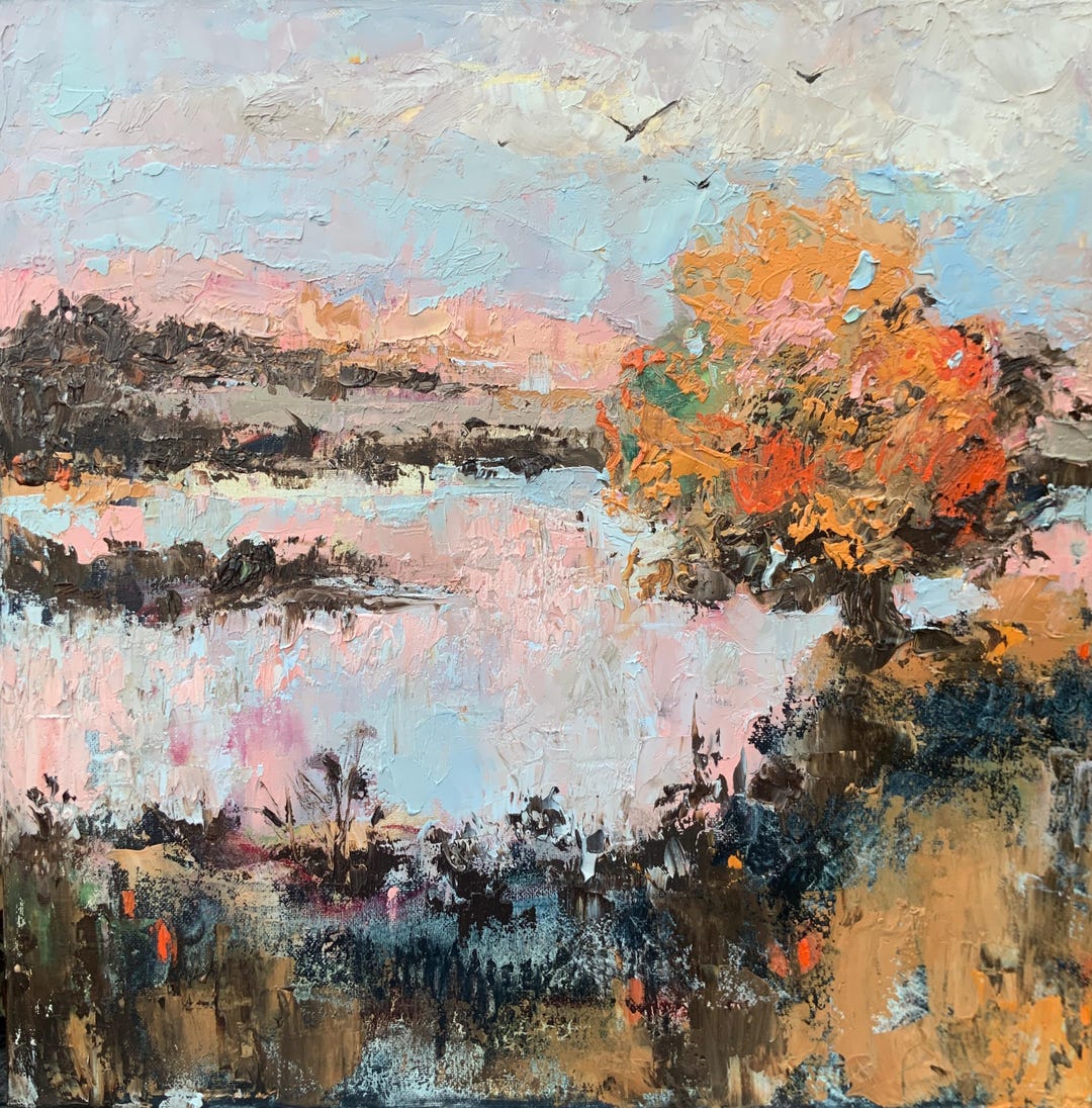 Tree of Life Painting Original Art Southern Landscape 20x20 Impasto Oil ...