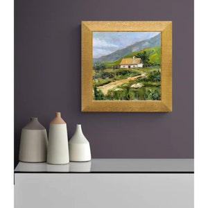 Irish Cottage Painting Ireland Field Original Art Landscape Impasto Oil ...