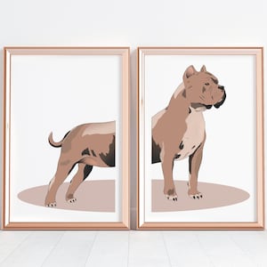 XL Bully | Set of 2 Prints | XL Bully Dog, XL Bully Prints | Available in A3 & A4