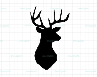 Hertenkop, bok, herten Svg, jacht svg, clipart, gesneden bestanden voor Cricut & silhouet digitale download