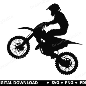 Motocross Rider SVG, Motocross svg, Dirt Bike svg, Motorrad svg, Racing svg, Biker svg, Motocross Clipart, Cut File Cricut & Silhouette