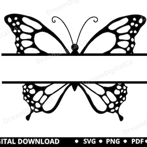 Schmetterling SVG, Schmetterling Monogramm PNG, Schmetterling Clipart, Schmetterlinge SVG, Schmetterling Vektor, Cricut Cut Datei