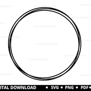 Gruba potrójna okrągła ramka SVG, okrąg Svg, ramka Svg, geometryczna okrągła ramka Svg, okrągła ramka, ramka clipart sylwetka pliki Cricut Cut