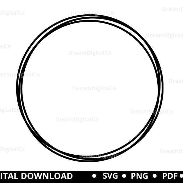 Thick Triple Circle Frame SVG, Circle Svg, Frame Svg, Geometric Round Frame Svg, Circle Frame,  Frame Clipart Silhouette Cricut Cut Files