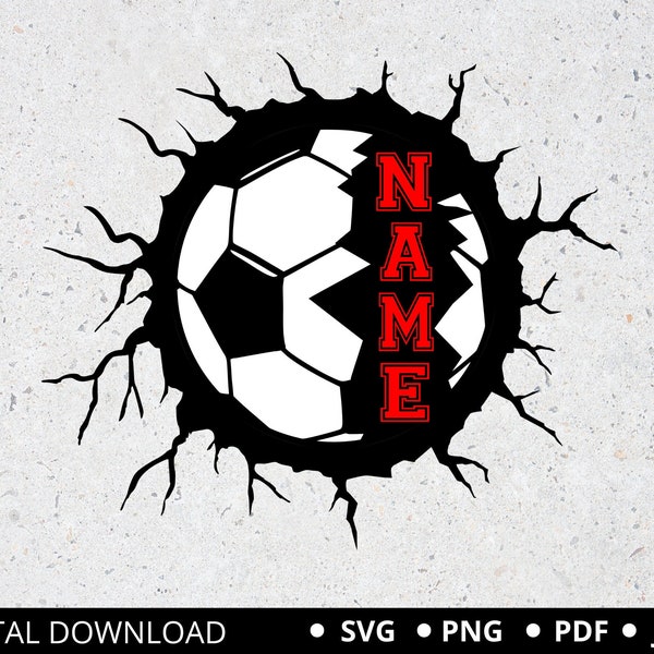 Soccer Ball Svg, diy Name Soccer svg, Soccer svg, Soccer Shirt Svg, Soccer Mom Svg, Soccer decal Svg, Cut file Files for Silhouette, Cricut