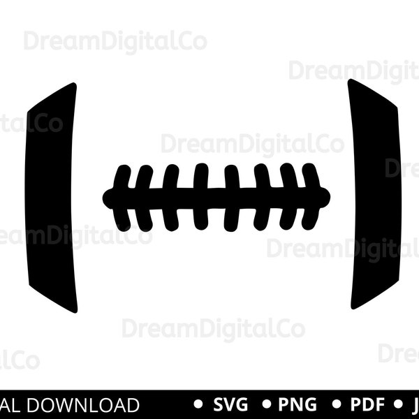 Football Laces SVG, Football stitches,  Football Svg, Football Laces Cut Files, Football Silhouette Cut File, Football PNG