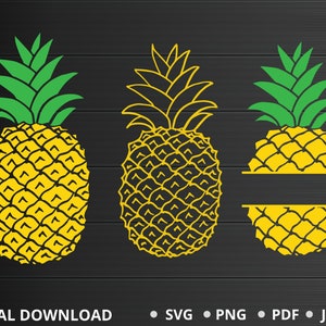 Ananas SVG, DIY Ananas Clipart, Vektor Aufkleber, Obst, Tropisch, Sommer, Ananas Druck Png svg, Cricut, Silhouette Cut Files