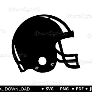 Casco de fútbol SVG, Fútbol svg, Archivos de corte de fútbol Vector PNG Descarga instantánea