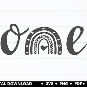 Een svg 1e verjaardag, een tekst met Boho Rainbow, een svg meisje, feestvarken Svg, eerste verjaardag, baby Svg, bestand knippen digitale download