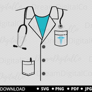 Doctor svg Lab Coat tumbler Nurse Scrubs SVG / PNG cut file for Silhouette Cricut Instant Digital Download