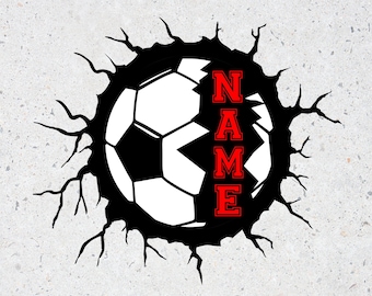 Soccer Ball Svg, DIY naam voetbal svg, voetbal svg, voetbalshirt Svg, Soccer Mom Svg, voetbal sticker Svg, gesneden bestandsbestanden voor silhouet, Cricut