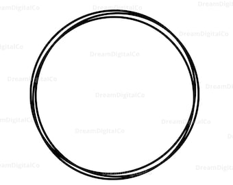 Dikke drievoudige cirkelframe SVG, cirkel Svg, Frame Svg, geometrische ronde Frame Svg, cirkelframe, frame Clipart silhouet Cricut Cut-bestanden
