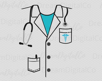 Doctor svg Lab Coat tumbler Nurse Scrubs SVG / PNG cut file for Silhouette Cricut Instant Digital Download