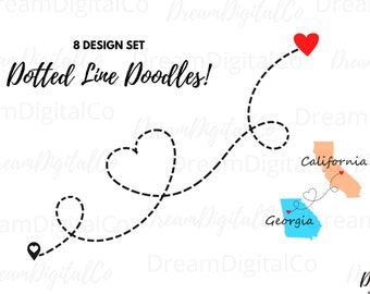 Download Heart Dashed Line Etsy