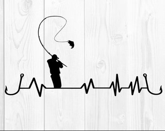 Download Fishing Heartbeat Etsy