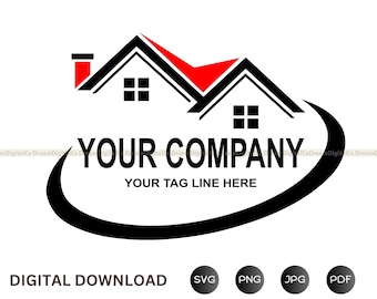 Casa DIY SVG, Estructura del techo de la casa, Agente inmobiliario, Contratista de techos, Constructor de techos, Diseño de logotipo de servicio de reparación de obras - PNG