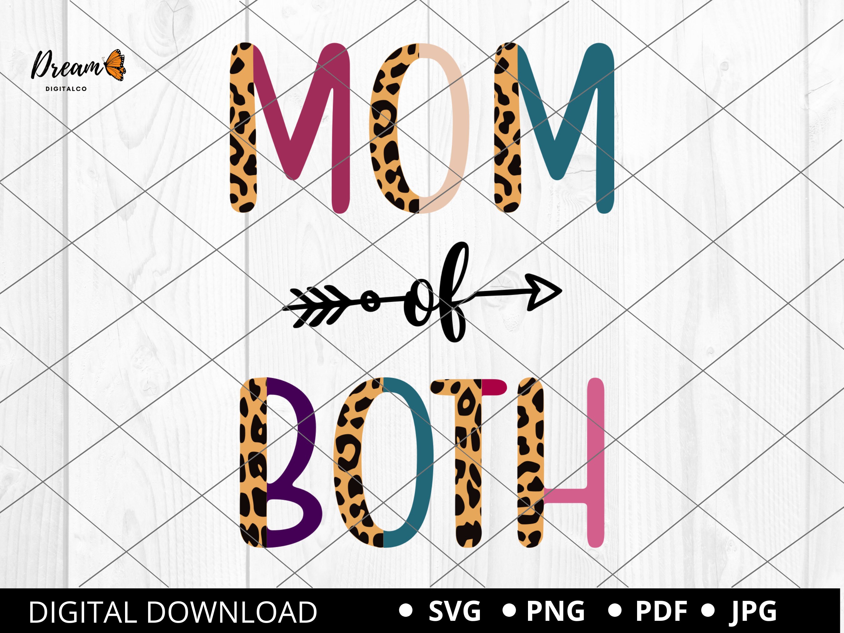 Mom of Both SVG Leopard Mom of Both SVG PNG Funny Mom - Etsy