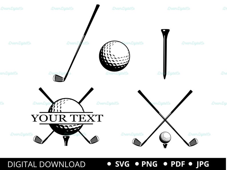 Golf Svg Bundle Golf Ball Svg Golf Club Golf Tee Golfer - Etsy