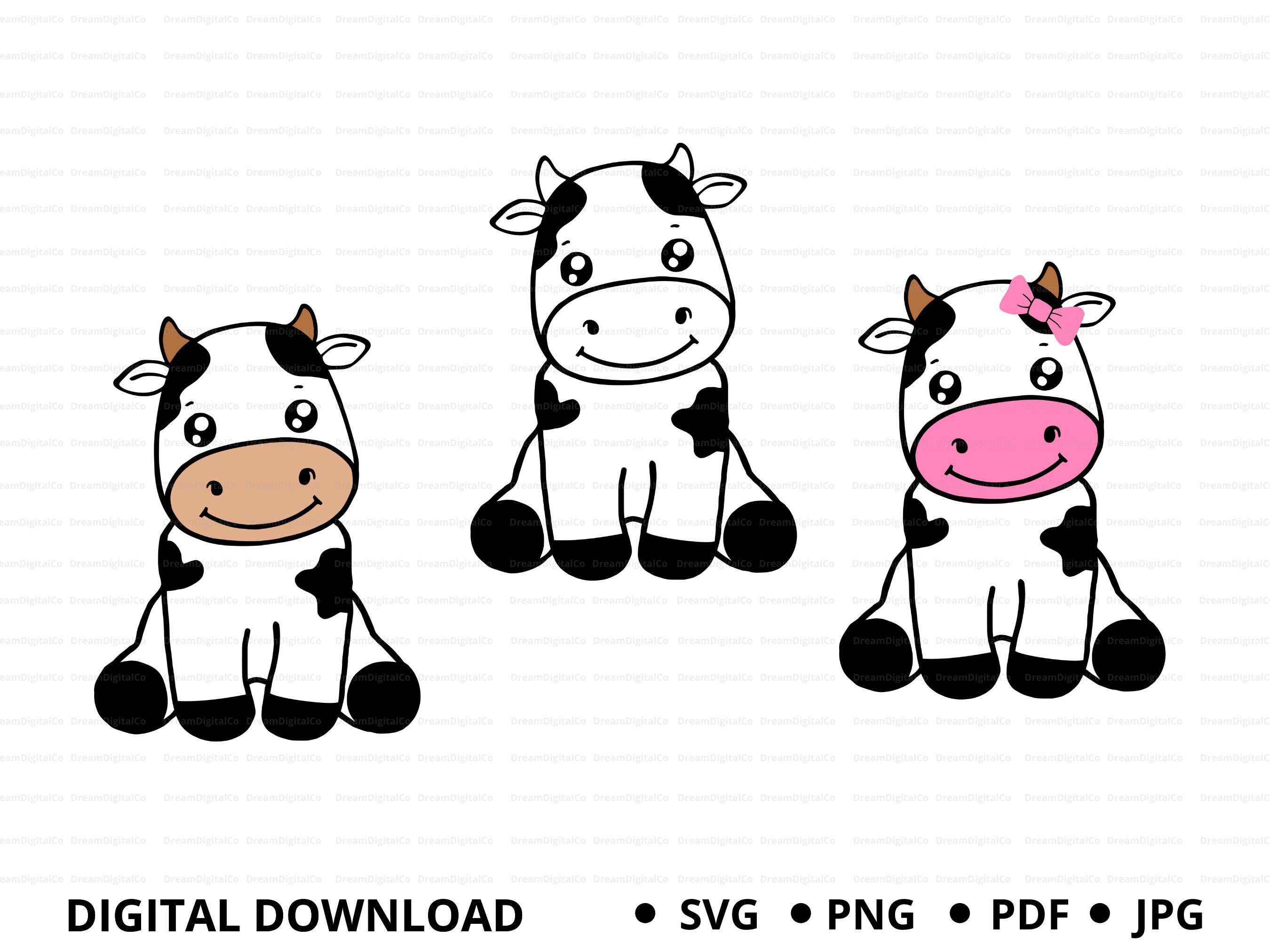 Cow Face Svg Toddler Cow Svg Cow Svg Cow Clipart Cow - Etsy