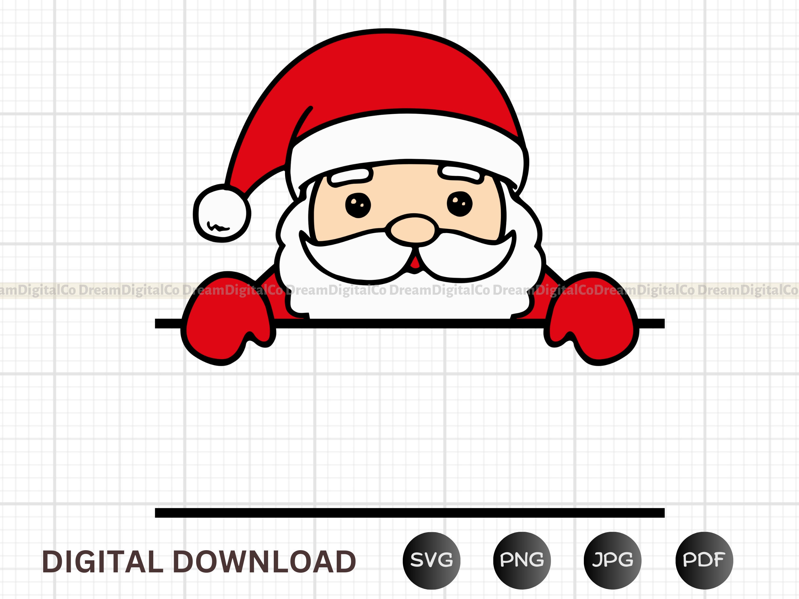 Santa Split Svg DIY Santa Split Monogram SVG, Christmas Santa Claus Split Frame ...