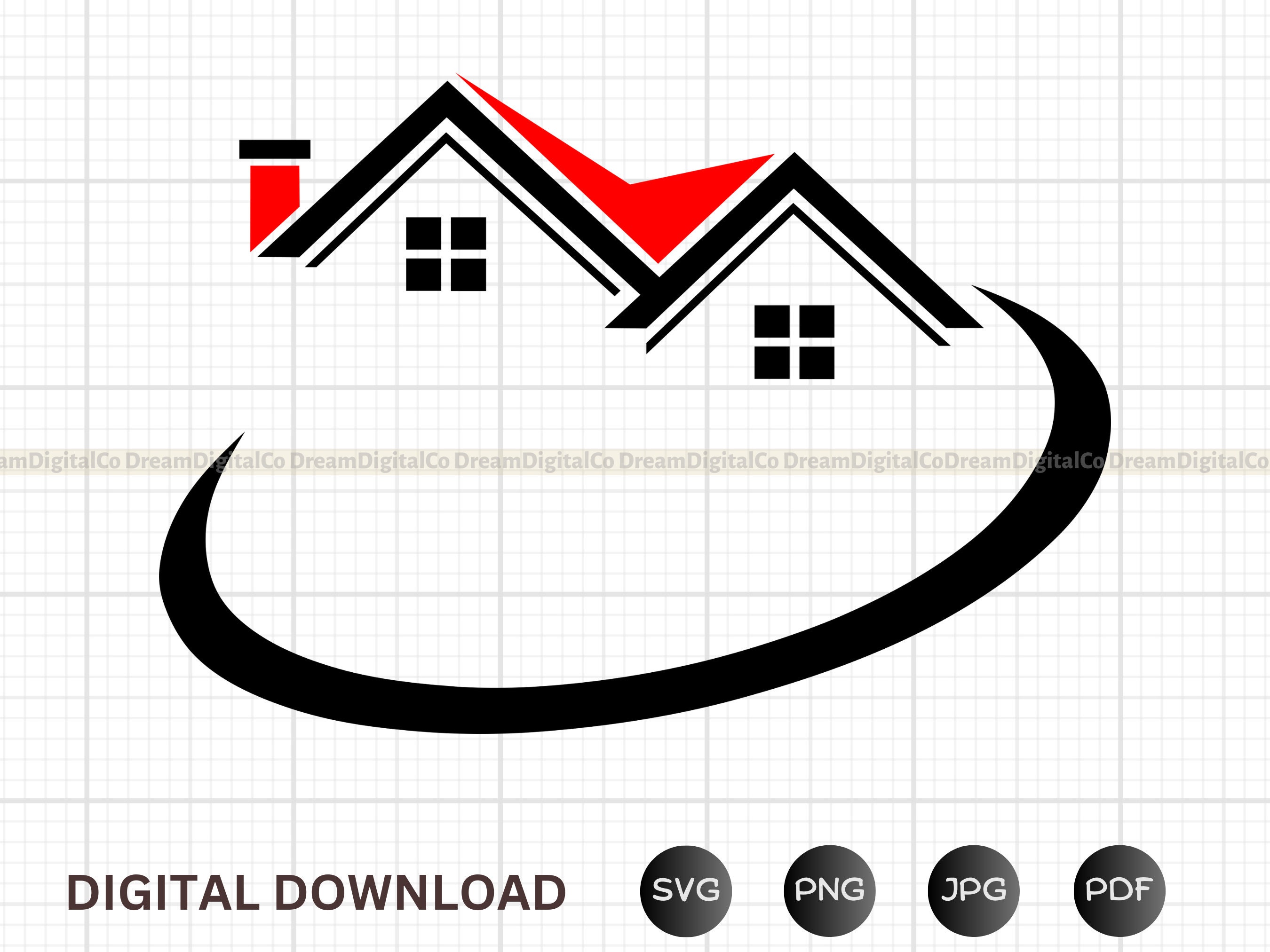 DIY House Svg, House Roof Frame, Real Estate Agent Realtor, Roofing ...