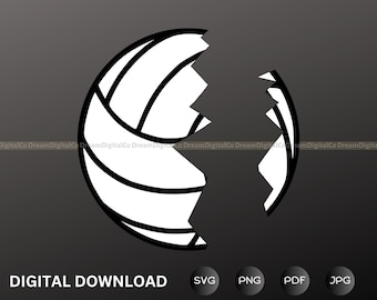 Volleyball SVG, DIY Volleyball Split Monogram svg, Volleyball Name Frame, Volleyball player svg, Vector Cut file for Cricut, Silhouette PNG