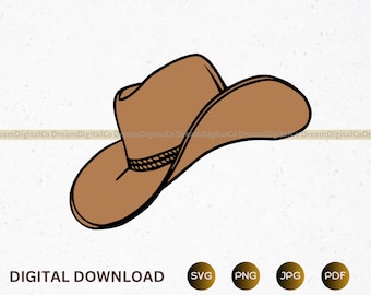 Sombrero de vaquero en capas Svg, Svg de vaquero, Svg de sombrero de vaquera, Svg occidental, Sombrero de vaquero Png, Clipart, Vector, Svg de sombrero de campo, Svg de sombrero