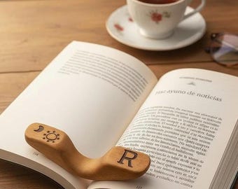 Wooden Book Page Holder | Personalized Engraved Gift for Readers | Perfect Stocking Stuffer for Christmas