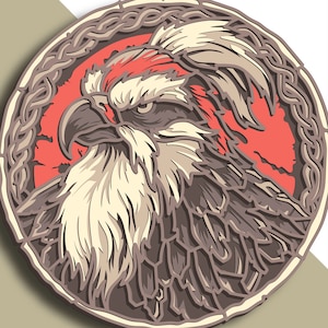 3D Eagle multilayer SVG/ Eagle cut file/ 3D layer/ Plywood cutting/ Paper cutting/ SVG file/ 3D mandala plywood