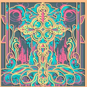 3D Cross multilayer SVG/ Cross cut file/ 3D layer/ Plywood cutting/ Paper cutting/ SVG file/ 3D mandala plywood