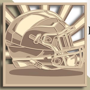 3D American football multilayer SVG/ American football cut file/ 3D layer/ Plywood cutting/ Paper cutting/ SVG file/ 3D mandala plywood