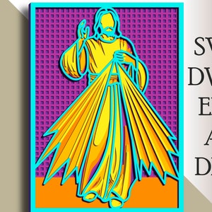 Goddelijke genade meerlaagse SVG/Goddelijke genade gesneden bestand/3D-laag/ Multiplex snijden/ Papier snijden/SVG-bestand/3D-mandala multiplex