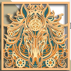 3D Horse multilayer SVG/ Horse cut file/ 3D layer/ Plywood cutting/ Paper cutting/ SVG file/ 3D mandala plywood