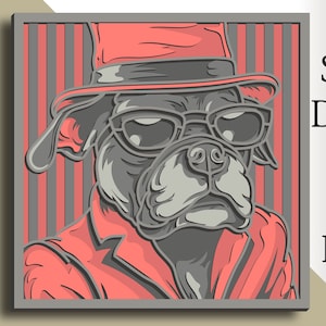 Boxer Hund 3D multilayer SVG/ Boxer Hund Schnittdatei/ 3D Schicht/ Sperrholzausschnitt/ Papierschnitt/ SVG-Datei/ 3D Mandala Sperrholz