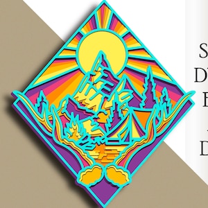 3D Nature multilayer SVG/ Nature cut file/ 3D layer/ Plywood cutting/ Paper cutting/ SVG file/ 3D mandala plywood