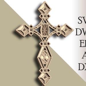 3D Cross multilayer SVG/ Cross cut file/ 3D layer/ Plywood cutting/ Paper cutting/ SVG file/ 3D mandala plywood