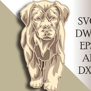 3D Labrador multilayer Dog svg/ Labrador cut file/ 3D layer/ Plywood cutting/ Paper cutting/ SVG file/ 3D mandala plywood