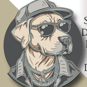 3D Labrador multilayer SVG/ Labrador cut file/ 3D layer/ Plywood cutting/ Paper cutting/ SVG file/ 3D mandala plywood