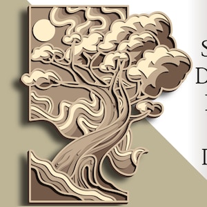 3D Tree of Life multilayer SVG/ Tree of Life cut file/ 3D layer/ Plywood cutting/ Paper cutting/ SVG file/ 3D mandala plywood