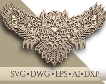 Download Mandala Owl Svg Etsy
